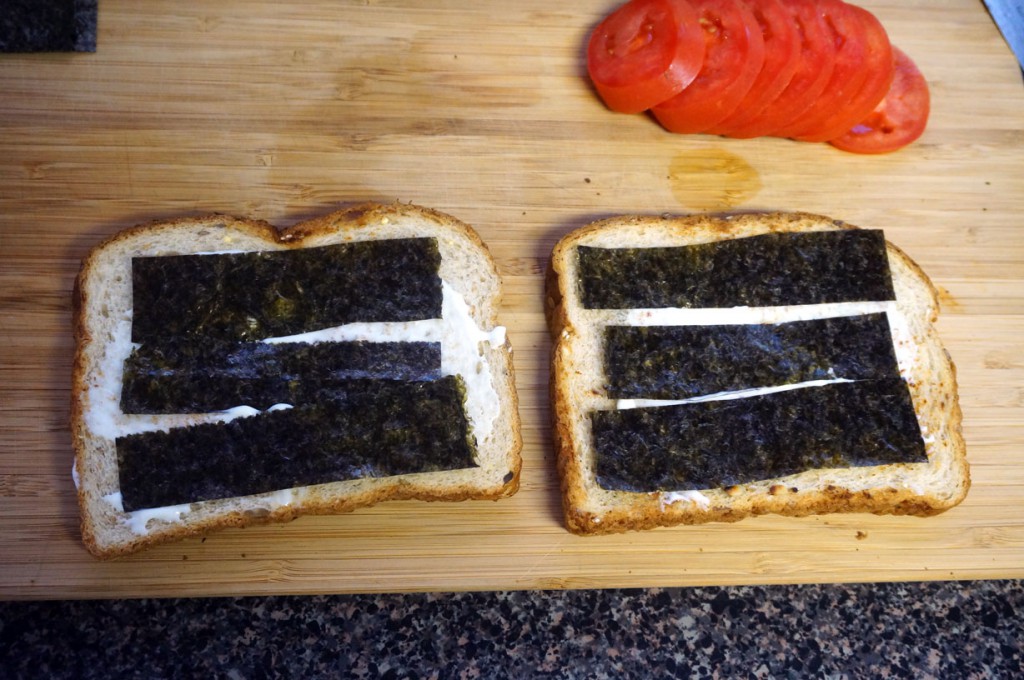 Bacon, Nori and Tomato Sandwich