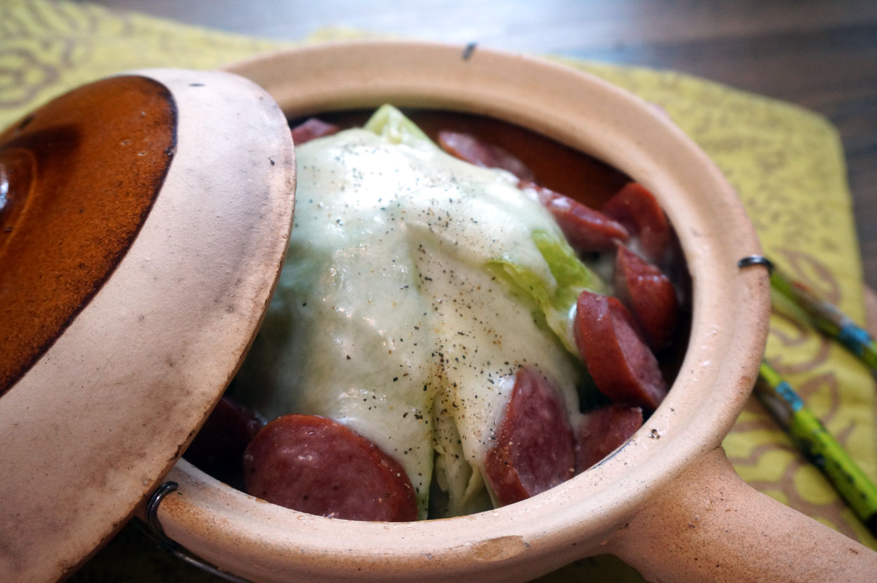 Cabbage and Sausage Hot Pot